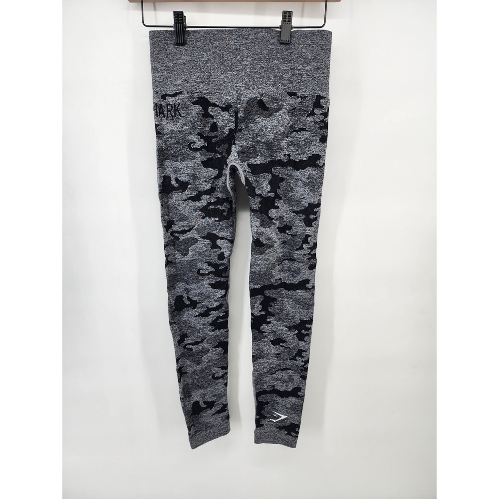 Gymshark Camo Seamless High Waisted Leggings Gray Camouflage Small - Picture 1 of 6